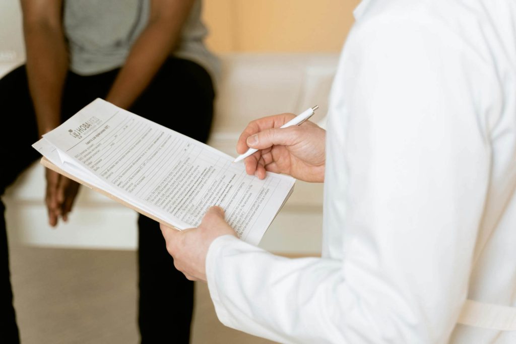 filling a form